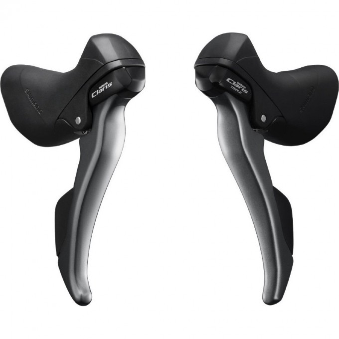 Шифтер SHIMANO CLARIS, R2000, левый/правый, 2X8 скоростей, трос+оплетка, для плоского руля ESLR2000DPA Шифтер SHIMANO CLARIS, R2000, левый/правый, 2X8 скоростей, трос+оплетка, для плоского руля ESLR2000DPA