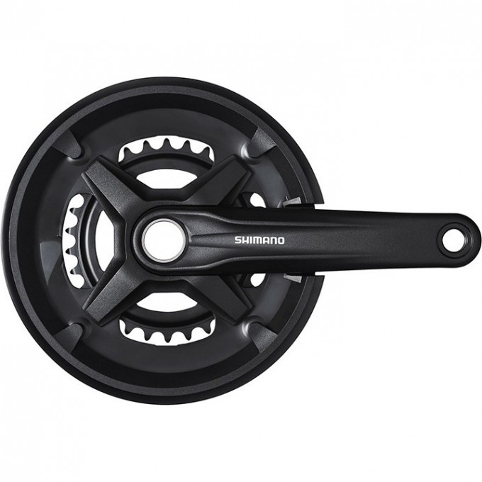 Система SHIMANO MT210, 175мм, для 2x9 скоростей, интегрированный вал, 46/30, с защитой, черный EFCMT210EX60CL Система SHIMANO MT210, 175мм, для 2x9 скоростей, интегрированный вал, 46/30, с защитой, черный EFCMT210EX60CL